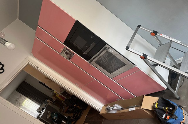 Progettazione cucina lineare e posa